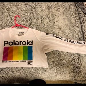 Long sleeve Polaroid crop top